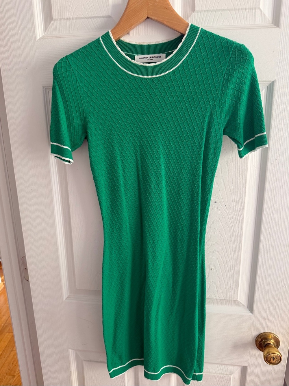 Amanda Uprichard Avery Knit Mini Dress in Jungle Green - Size Small - Picture 4 of 8